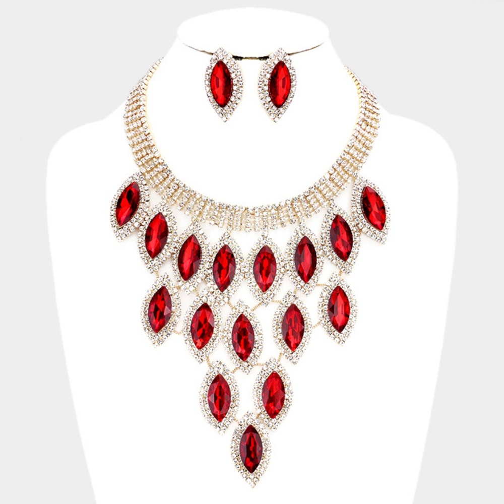 Statement Necklace + Earring Set - image 1